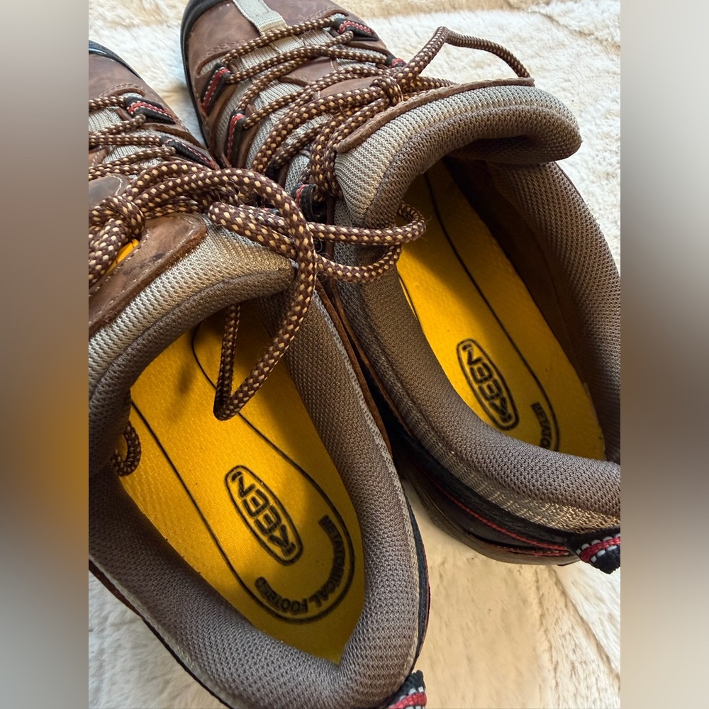 Like NEW! $135 KEEN Flint II Brown Work Hiking Shoes 10 - Picture 6 of 9